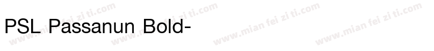 PSL Passanun Bold字体转换